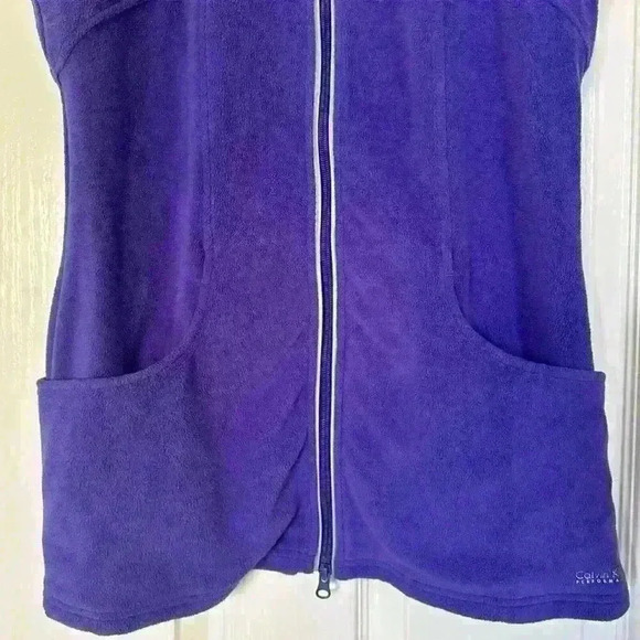 Calvin Klein Purple Women Fleece Active Vest With Zipper Pocket Size Small - Picture 3 of 8